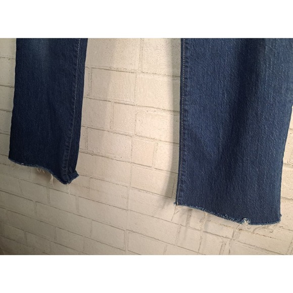 Gap Denim Jeans Women's Size 4/27 R High Rise Medium Wash Ankle Flare Raw Hem - Picture 3 of 8